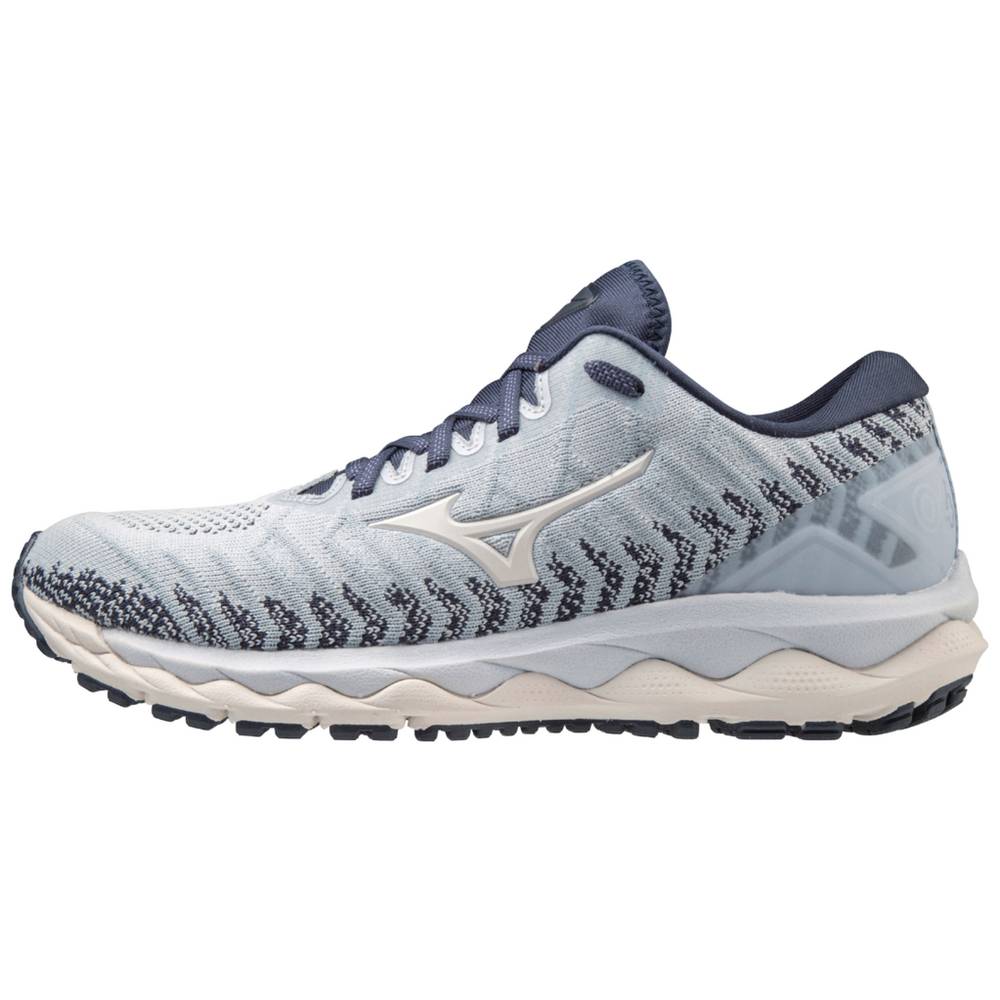 Zapatillas Running Mizuno Wave Sky 4 WAVEKNIT™ Mujer Blancas/Azul Marino Comprar HZWF-98074